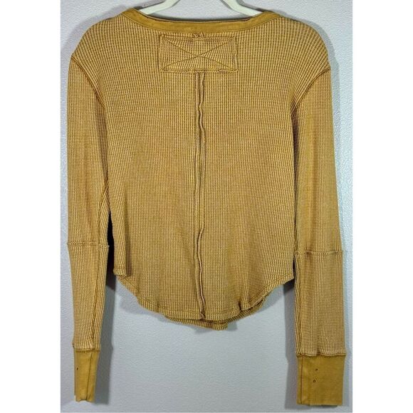 Free People Everest Thermal Waffle Knit Long Sleeve Henley Top Shirt Women's XS - Picture 4 of 9